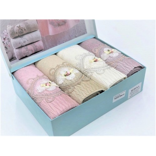 Набор полотенец Карвен " Rebeka" махра 70*140 (4) HS 1498 (АКЦИЯ)