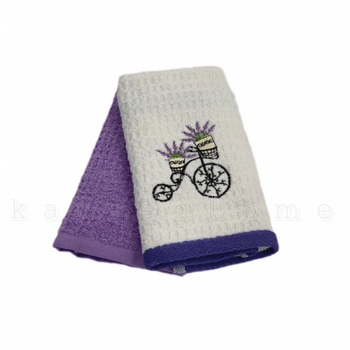 Набор полотенец кухонный Карвен "CONFORT" махра 40*60 2 шт. НМ 738 v2 велосипед с лавандой