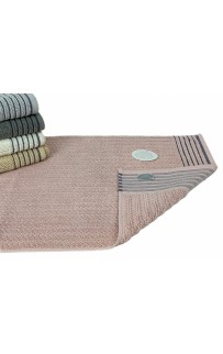Коврик для ног Карвен "LINE" 50*80 махра KV 434 pembe