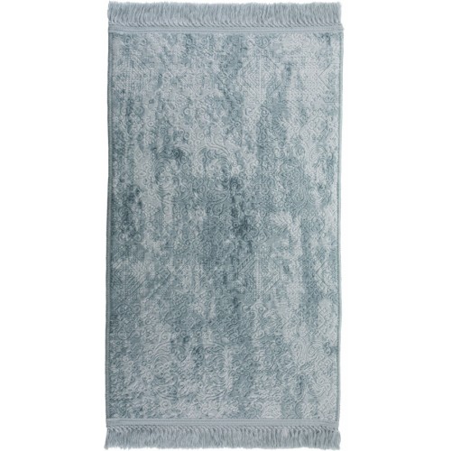 Ковер Карвен BUKET SACAKLI/софт жаккард с бахрамой 120*200 KV 034 Mavi/Бирюзовый