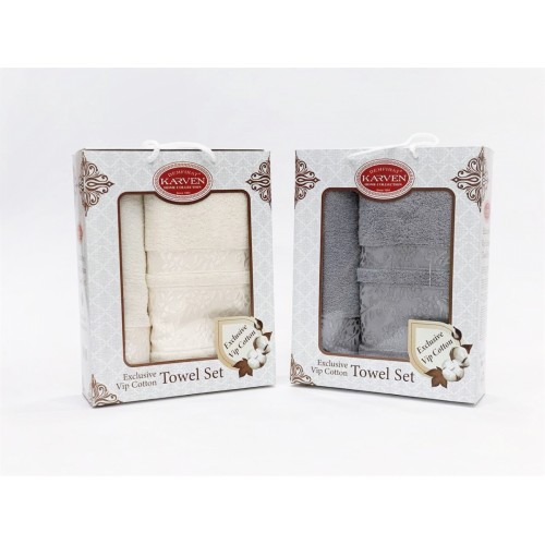 Набор полотенец Карвен " Vip Cotton" 35*76/70*120 HS 1541 (Акция)