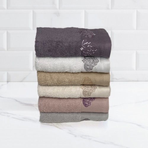 Полотенеце Карвен 50*90 6шт.махра с вышивкой H 7000 ARMA (Акция)