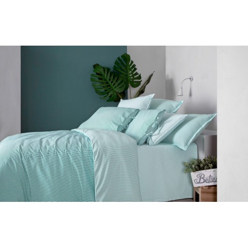 Постельное белье "Sarev"перкаль евро DANILO v4/зеленый