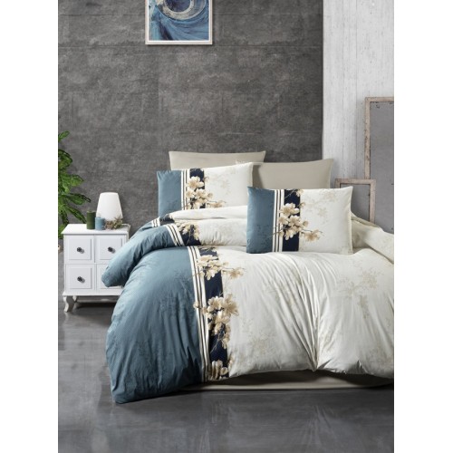 Постельное белье "Карвен" ранфорс 1,5 спальн. Manolya Blue Stone