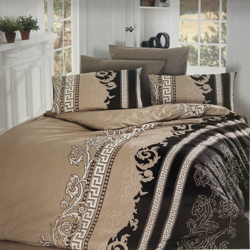 Постельное белье "Карвен" ранфорс евро (Wals Brown)