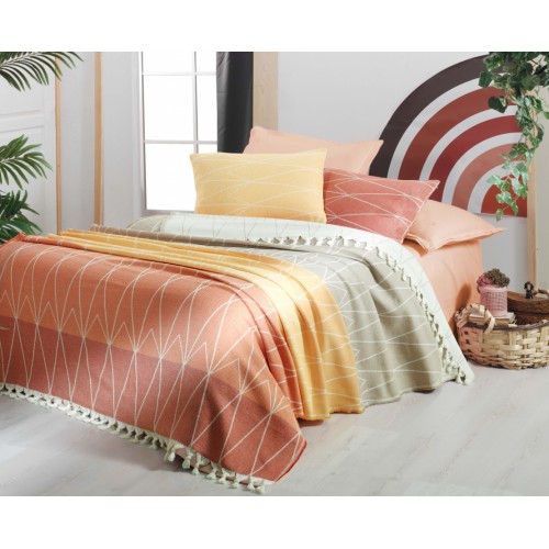 Комплект SAREV FERGIE (покрывало с наволочкой) 1.5 сп., 2пр Y 961 v1/Oranj
