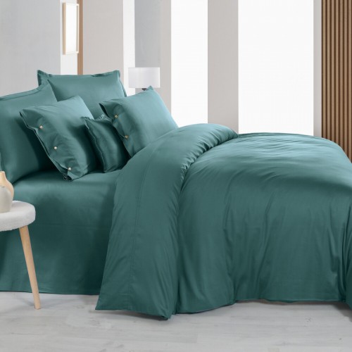 Постельное белье "Sarev" (300 tc) сатин семейный N381 MONOCHROME v16/Ocean