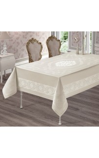 Скатерть Карвен " JUMBO Damask" 160*220 (пвх) водоневодонепроницаемая