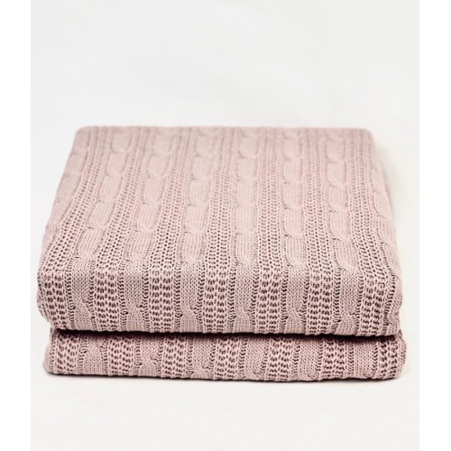 Плед Karven вязанный 1,5 сп Р 912 v2 пудровый