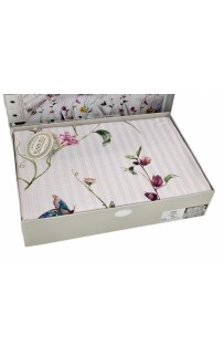 Постельное белье Карвен Stripe Satin с цветным принтом евро N250 -SB006(6пр.) (Акция)