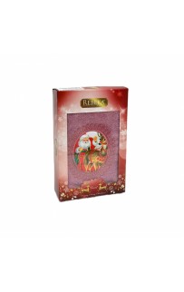Полотенце Rebeka" Новый год" махра 50*90 1шт HS 1710 v3 a.murdum/лиловый