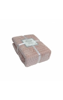 Плед KARVEN Super Soft "MELINDA" 160*220 п/э 1.5 спальный Р 941пудровый (Акция)