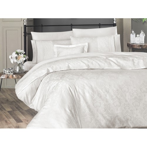 Постельное белье "Карвен" (жаккард с кружевами) евро Alanis