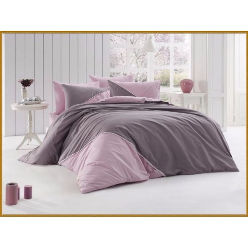 Постельное белье "Карвен" DELUхE ранфорс евро (Jenna Leylak)