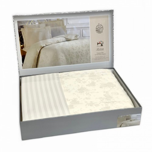 Постельное белье Карвен бамбук евро N065 Rita кремовый (Акция)