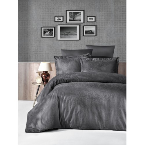 Постельное белье "Карвен" жаккард евро (Tecna Fume)