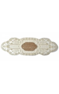 Дорожка Карвен 140*45 велюр с кружевом М840/1450 G03 крем
