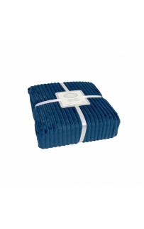 Плед KARVEN Super Soft "DIAS" 160*220 п/э 1.5 спальный Р 941синий (Акция)