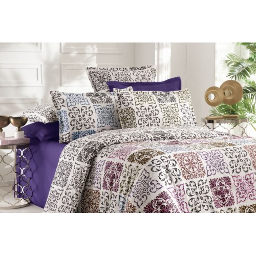 Постельное белье "Sarev"сатин евро N221 NIGHT SHINE v1