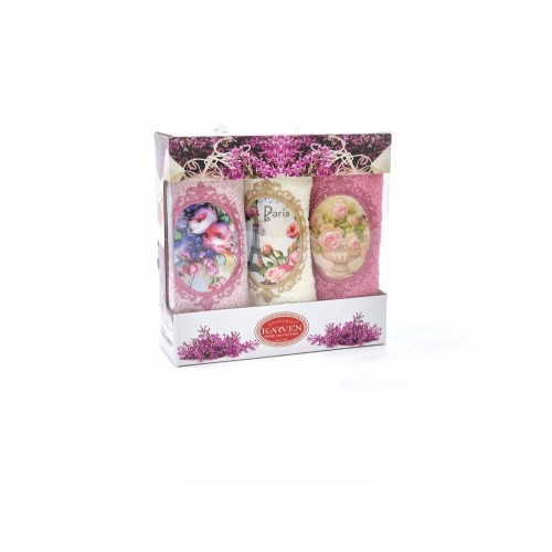 Полотенце кухонное Карвен "Paris" махра с печатью 30*50 3 шт. НМ 614