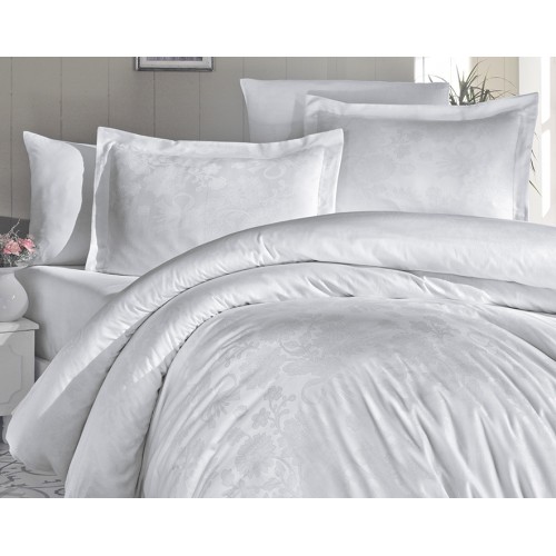 Постельное белье "Карвен" жаккард евро (Herra White)