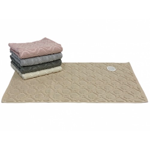 Коврик для ног Карвен "TILE" 50*80 махра KV 434 bej