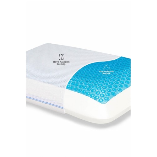 Подушка Карвен "ERGO VISKO GEL" ароматерапия с воздушным каналом ортопедическая 40*60 1шт. E 913