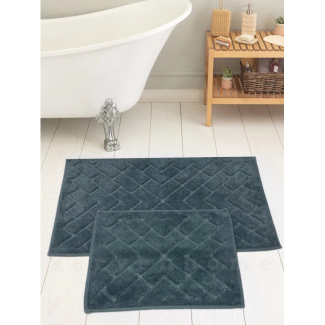 Набор ковриков для ванной Карвен PARKE KV 422 koyu gri/т.серый