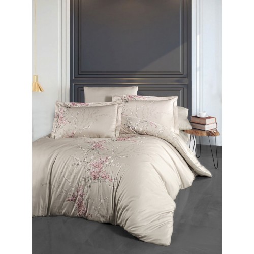 Постельное белье "Карвен" сатин семейный Wisteria Powder