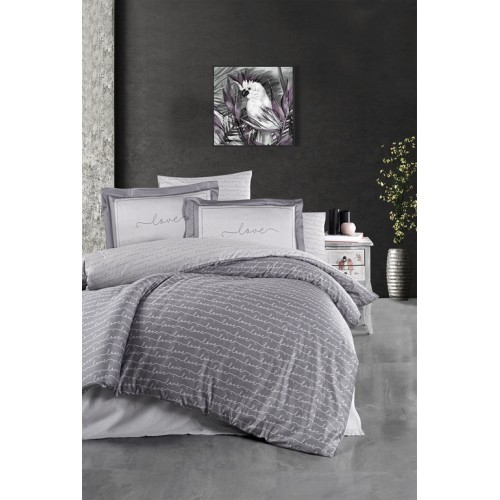 Постельное белье "Карвен" сатин 1,5 спальн. (Love)