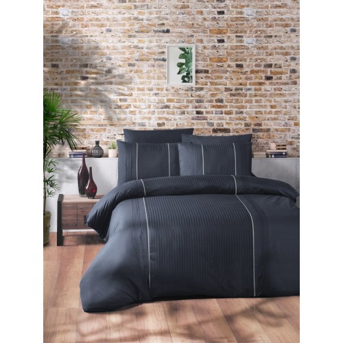 Постельное белье "Карвен" DELUхE DARK ранфорс 1,5 спальн (Elegant Denim) (Акция)
