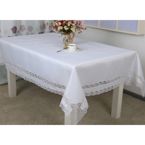 Скатерть "Карвен" жаккард с гипюром 160*220 М 610-4 (Акция)