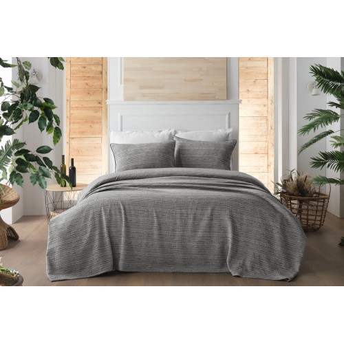 Комплект SAREV "ECHO" (покрывало летнее +2наволочки) евро 3 пр. (240*250/50*70) Y 829 (V-8) gri