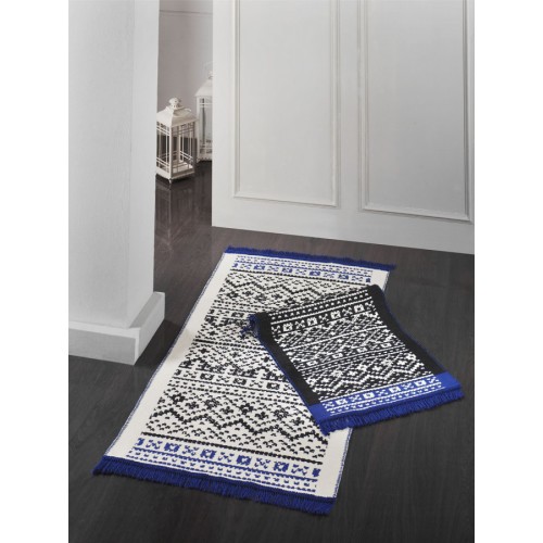 Коврик для ванной Sarev 80*150 KV 411ANGOLAI (v1)mavi