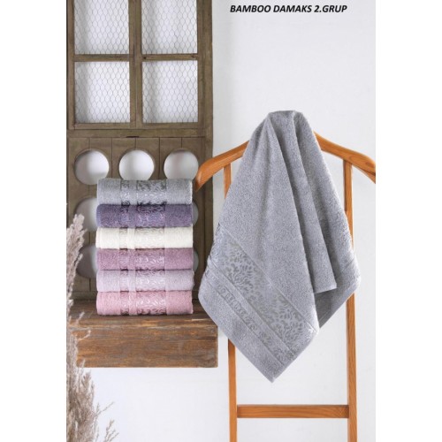 Полотенце Kарвен Bamboo "DAMAKS 2" 50*90 6шт бамбук H 4107
