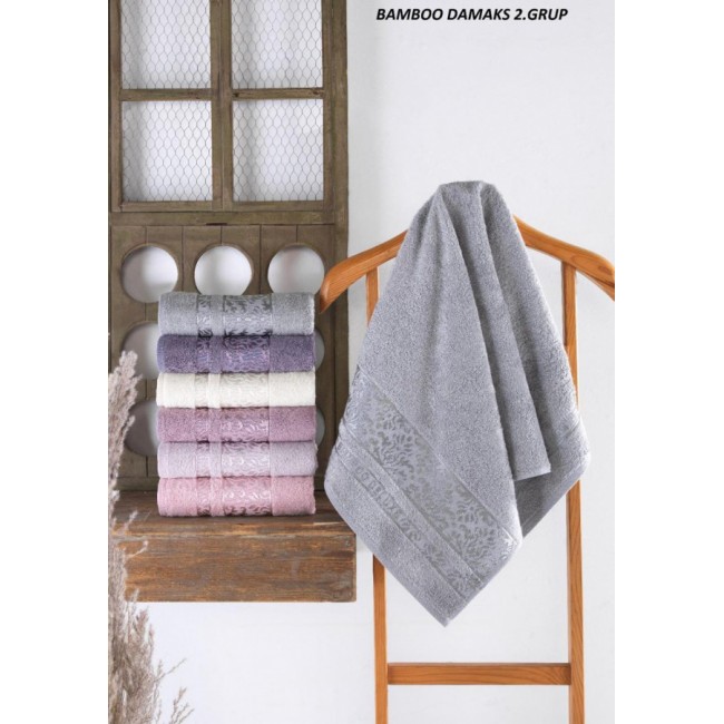 Полотенце Kарвен Bamboo "DAMAKS 2" 50*90 6шт бамбук H 4107