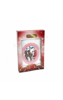 Полотенце Rebeka" Новый год" махра 50*90 1шт HS 1710 v4 krem/кремовый
