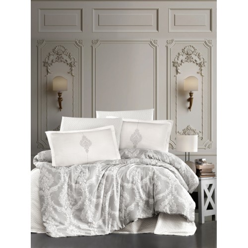 Постельное белье "Карвен" сатин евро (Kaldera Grei)