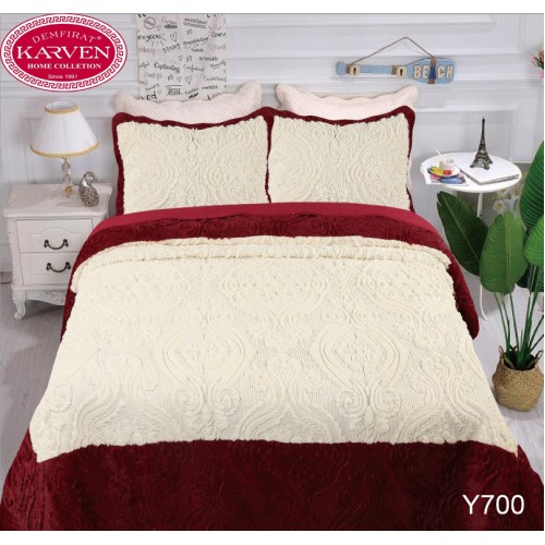 Покрывало "Карвен" меховое евро (230*250/50*70 (2)) Y 700 (Акция)