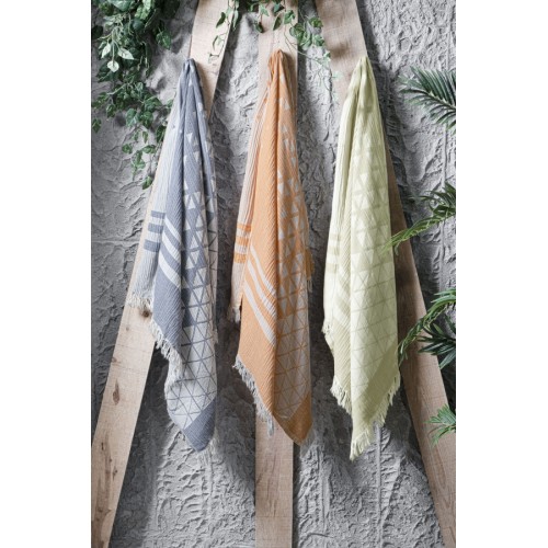 Полотенце Sarev "RAISA" пляжное 90*160 1шт. пештемаль Н 1004 v3/Mavi