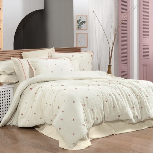 Постельное белье Sarev Mood Comfort муслин евро N357 PLANA v1/Ekru