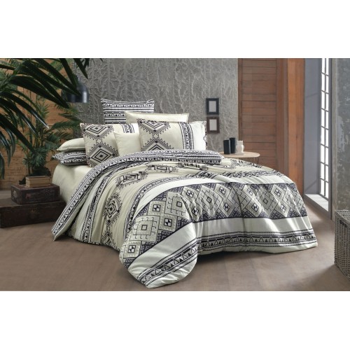 Постельное белье "Sarev" евро поплин RUNA FANCY v1/bej