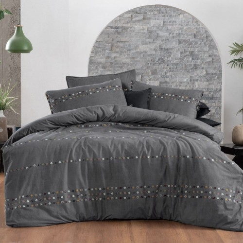 Постельное белье "Sarev"fancy poplin семейное N195 TANYA V1/GRI