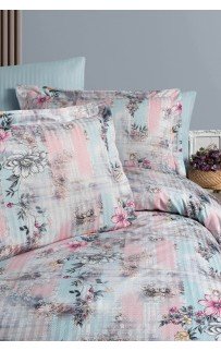 Постельное белье Карвен Stripe Satin с цветным принтом 1.5 спальное N249 -SB005(4пр.) (Акция)