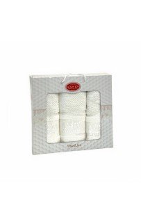 Набор полотенец Карвен "SUMBUL " махра 50*90(2)/70*140 HS 1692 v1 кремовый (Акция)