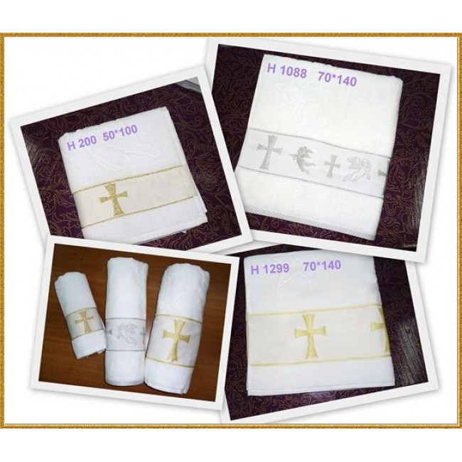 Полотенце "Крещение" 50*100 12шт .махра Н 200