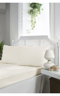 Простынь Карвен 240*260 евро сатин P 896 кремовый