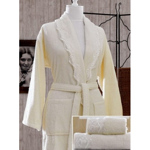 Халат Минтекс Карвен "СRM" c полотенцами 50*90/70*140 махра В 326 (АКЦИЯ)