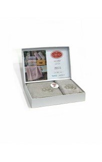 Набор полотенец Карвен " ROSE" махра 50*90/70*140 HS 1683v6 yesil/серо-зеленый