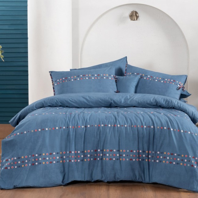 Постельное белье "Sarev"fancy poplin 1.5 сп. N193 Tanya v2/Mavi